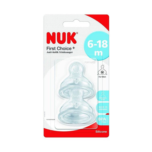 NUK Tetina First Choice 6-18 M Silicona, 2 unidades