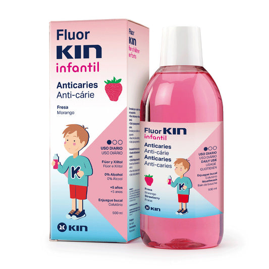 KIN FluorKIN Infantil Fresa Enjuague 500 ml
