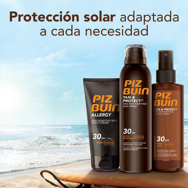 Piz Buin Protetor solar corporal anti-alérgico SPF 30 Pele sensível, Loção corporal, Proteção UVA/UVB, 200ml