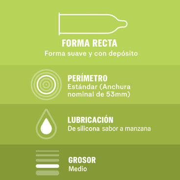 Durex Preservativos Saboreame con Sabores Afrutados - Fresa, Plátano, Naranja y Manzana 12 unidades