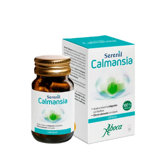 Aboca Serenil Calmansia Relajación Y Calmante En Estados De Agitación, Con Pasiflora Y Lúpulo, 100% Natural, 50 capsulas