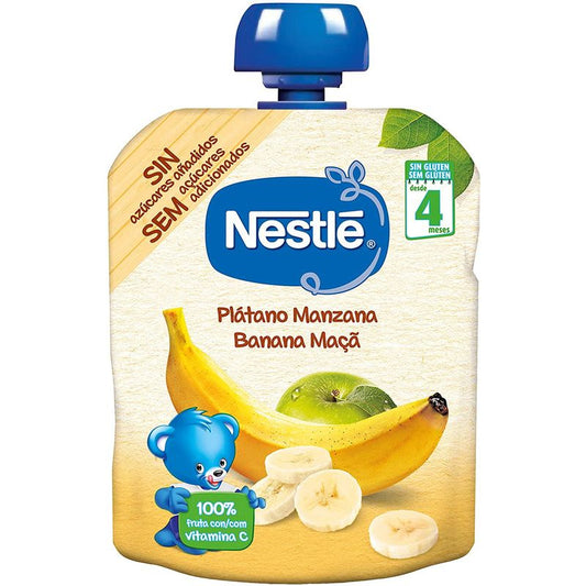 Nestlé Bolsita Plátano y Manzana, 90 gr