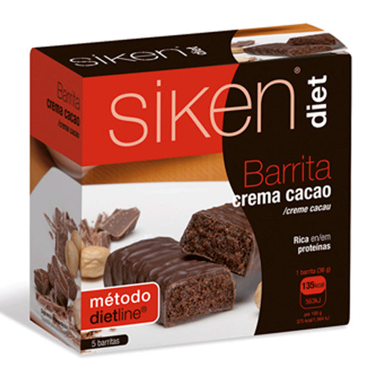 Siken Diet Barrita Crema Cacao 5 unidades