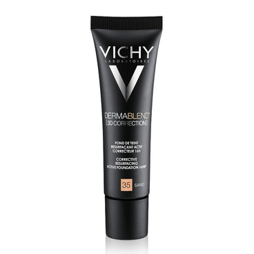 Vichy Dermablend Corrección 3D Fondo de Maquillaje Fluido Alisador y Corrector 30 ml Tono 35 Sand