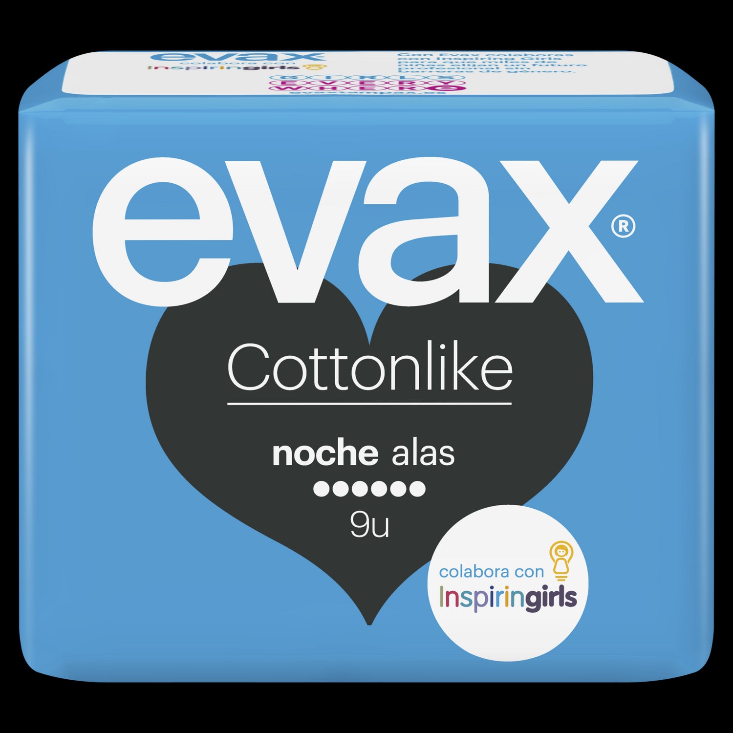 Evax Cottonlike Noche Compresas con Alas 9 unidades
