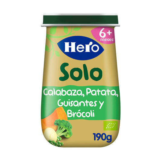 Hero Baby Solo Tarrito de Crema Calabazas y Patatas 190 gr, +6 Meses
