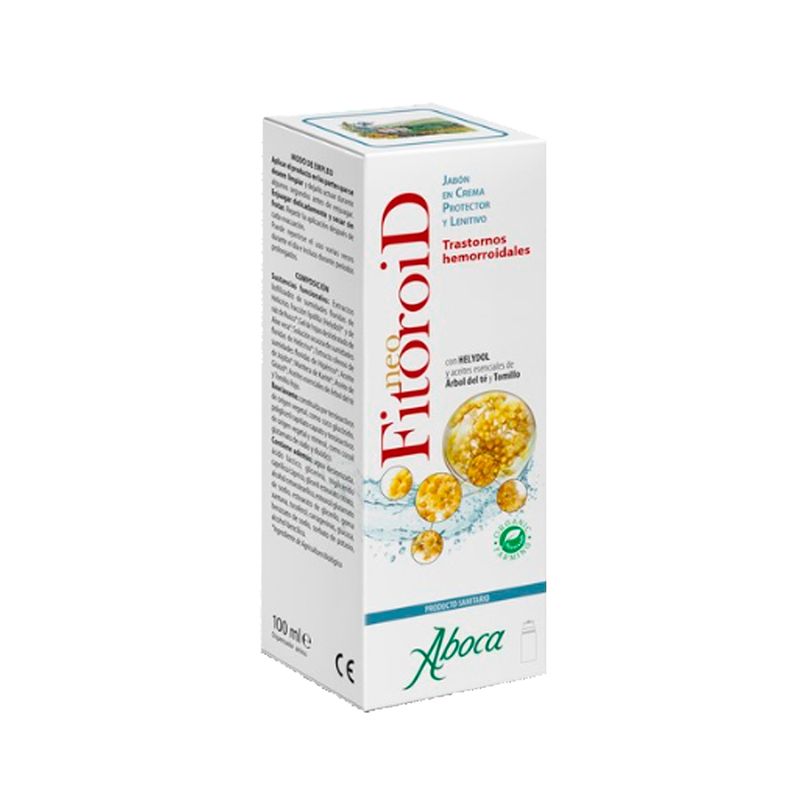 Aboca Neofitoroid Jabón En Crema Hemorroides, Alivia Dolor, Escozor Y Prurito, Irritación Y La Inflamación, 100 ml