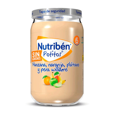 Nutriben Potito Manzana, Naranja, Plátano y Pera Williams, 235 gr