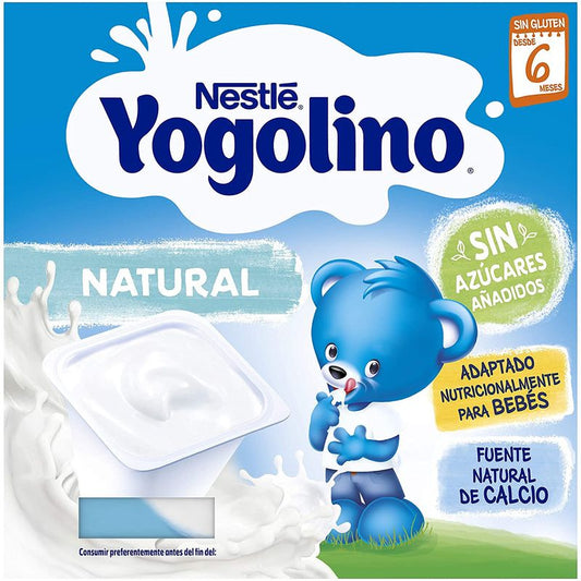Nestlé Yogolino Natural Sin Azúcar, 4X100 gr
