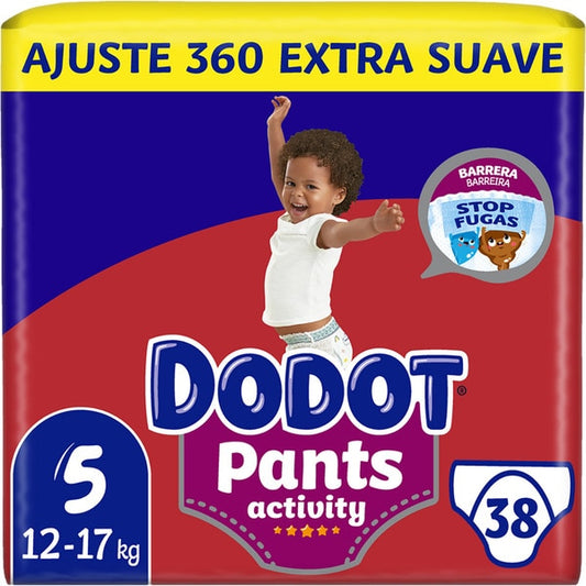 Dodot Pants Activity Extra Jumbo Pack tamanho 5, 38 peças.