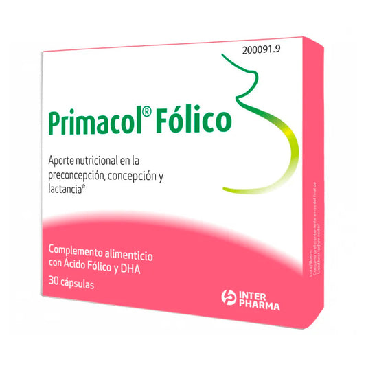 Interpharma Primacol Folico 30 cápsulas