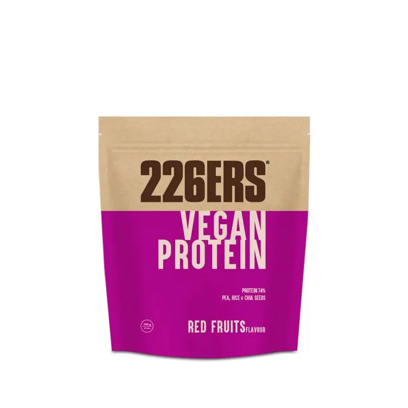 226Ers Proteína Vegana 700 Pó para Batidos de Proteína Vegana Bagas Vermelhas, 700g