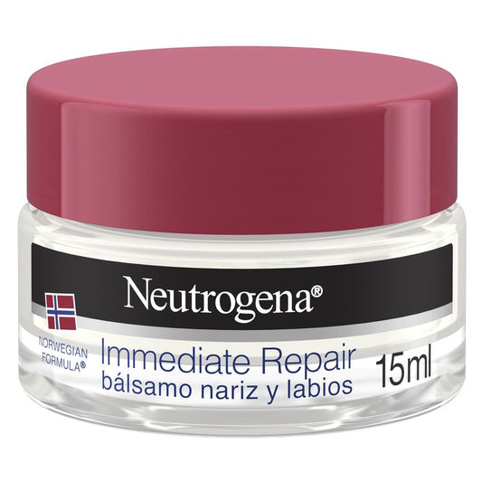 Neutrogena, Bálsamo para o Nariz e Lábios, Fórmula Norueguesa, Creme Hidratante e Reparador, Absorção Rápida, 15 ml