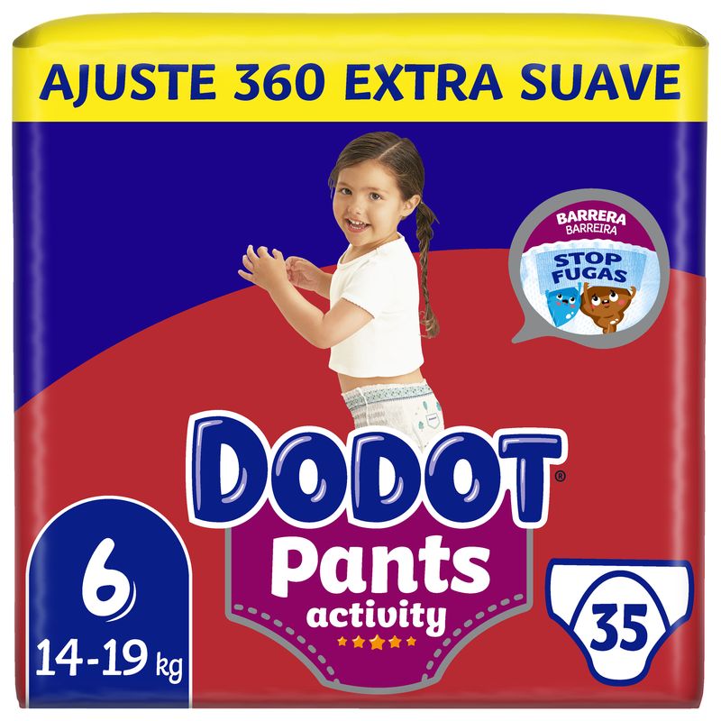 Dodot Pants Activity Extra Jumbo Pack tamanho 6, 35 peças.