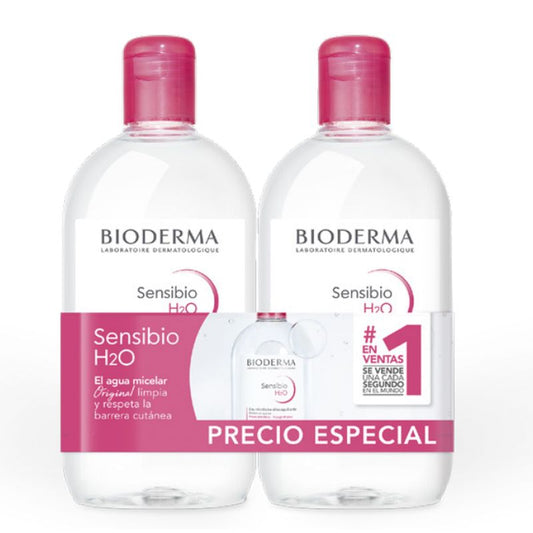 BIODERMA Sensibio H2O Água Micelar Duplo, 2X500 ml