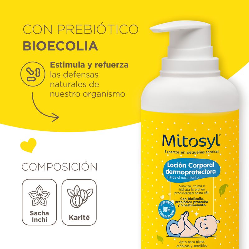Mitosyl Baby Loção corporal dermo-protetora , 400 ml