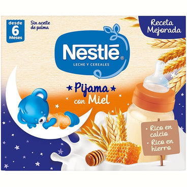 Nestlé Brik Leche y Cereales 8 Cereales con Miel Pijama, 2X250 gr