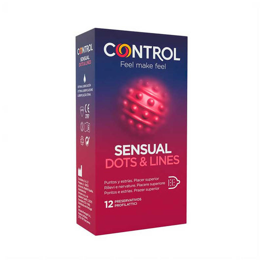 Control Preservativos Sensual Dots & Line 12 unidades
