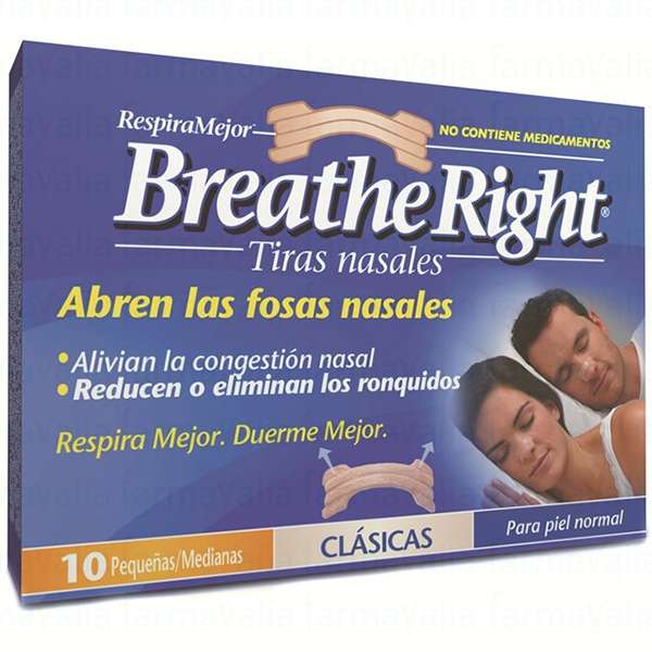 Breathe Right Tiras Nasales Pequeño-Mediano 10 unidades