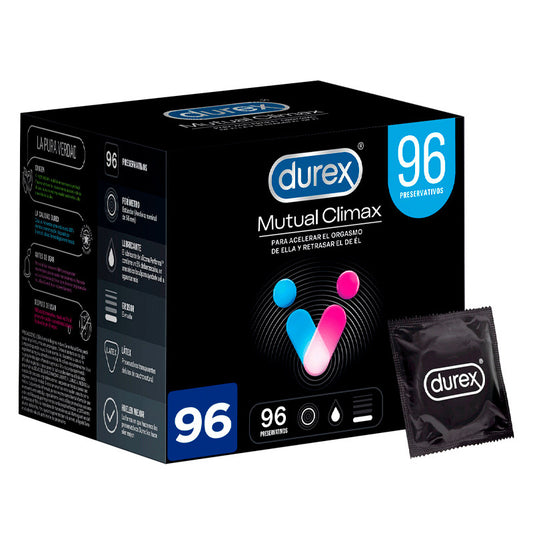 Durex Mutual Clímax Preservativos con Puntos y Estrías - 96 Condones