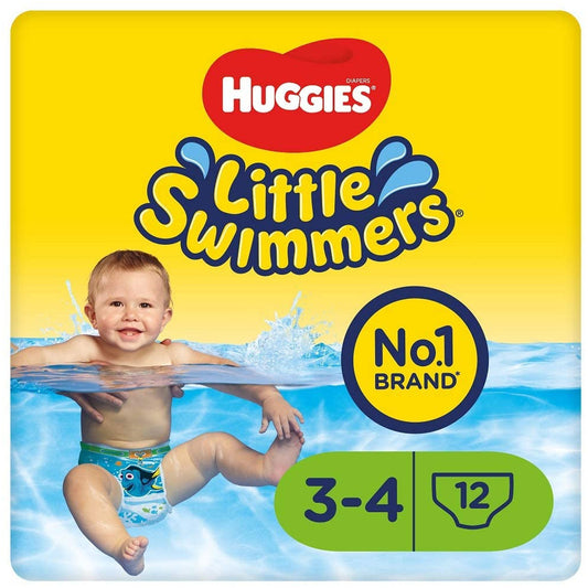 Huggies Little Swimmers Tamanho 3-4 (7-15 Kg), 12 unidades