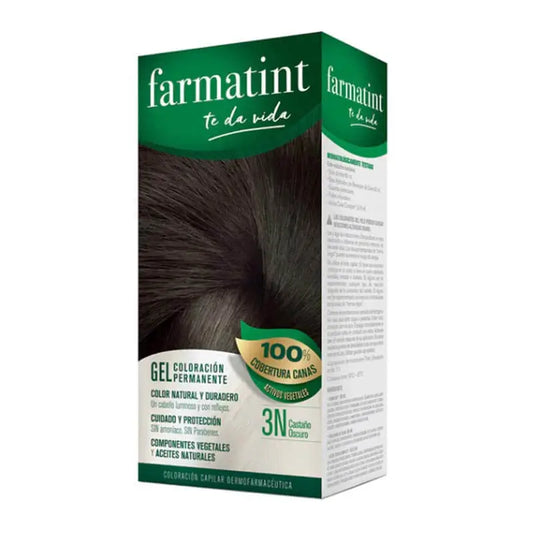 COLORAÇÃO FARMATINT 3N GEL CASTANHO ESCURO 150 ML