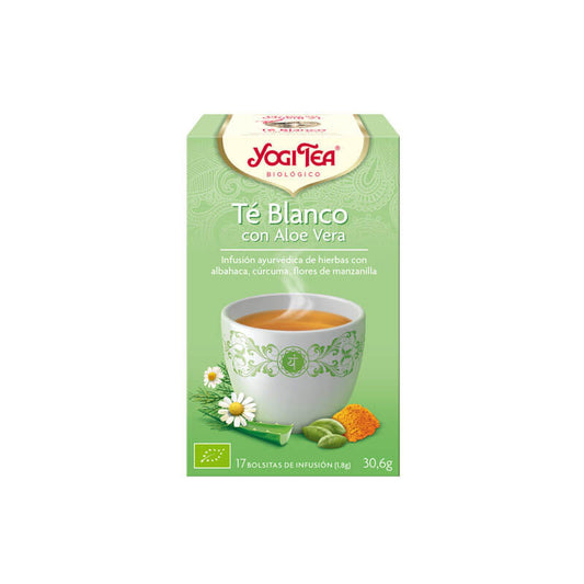 Yogi Tea Biológico Té Blanco con Aloe Vera 17 Bolsitas
