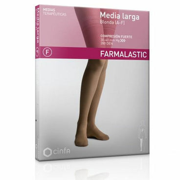 Farmalastic Media Larga Blonda Compresión Fuerte Beige T - Mediana