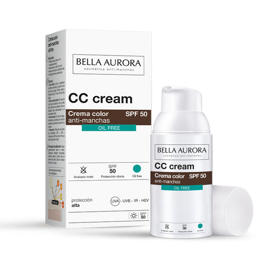 Bella Aurora Cc Creme Spf50+ Oil-Free , 30 ml.