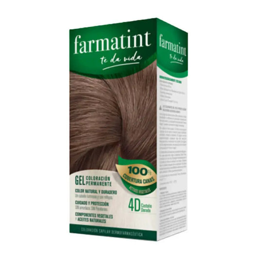 Gel Colorante Permanente Castanho Dourado 4D Farmatint