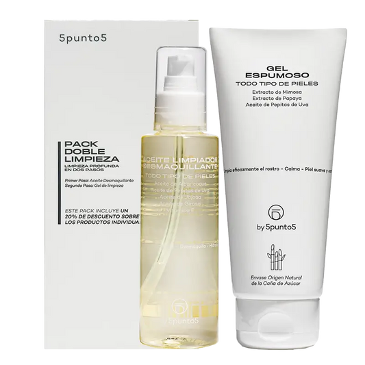 5Punto5 Pacote de limpeza duplo Pele normal/seca, 360 gr