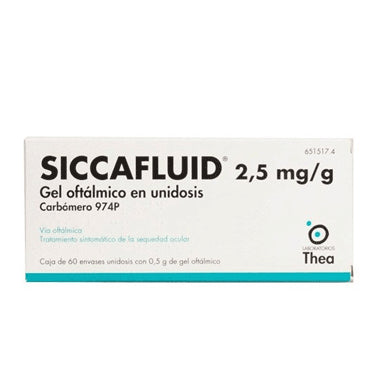 Siccafluid 2,5 mg/g gel Oftálmico 60 Monodosis