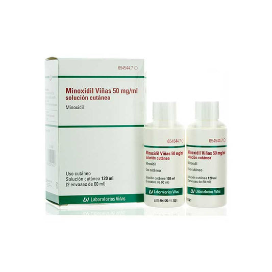 Minoxidil Viñas 50 Mg/ ml Solución Cutánea 2 Frascos 60 ml