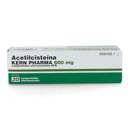 Kern Pharma Acetilcisteina Efg 600 mg, 20 comprimidos Efervescentes