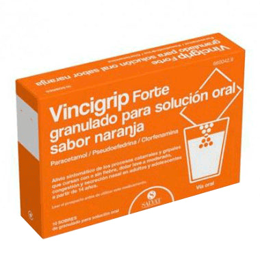 Vincigrip Forte Solución Oral Naranja 10 sobres