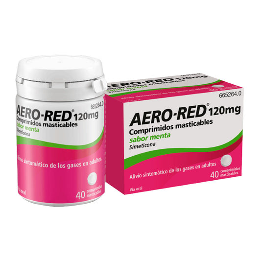 Aero-Red 120 mg 40 comprimidos Masticables Sabor Menta
