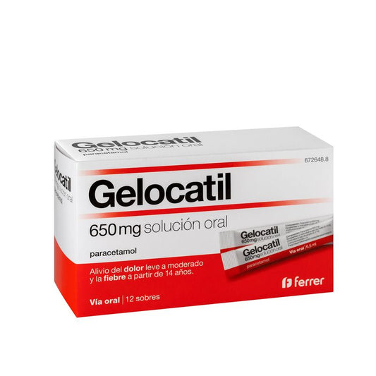 Gelocatil 650 mg 12 sobres