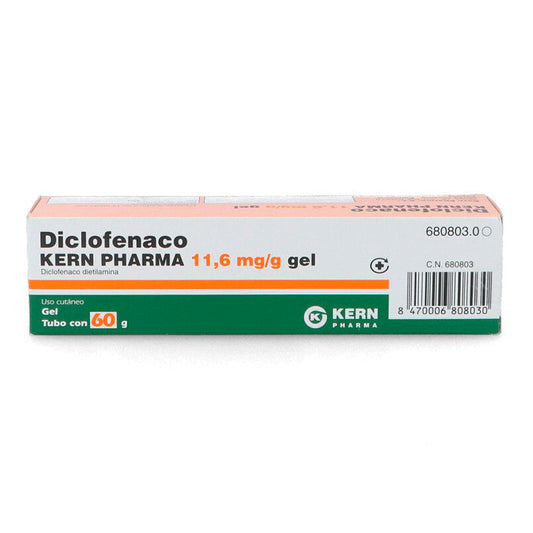 Diclofenaco Kern Pharma 11,6 Mg/G Gel Cutaneo - 1 Tubo 60 G