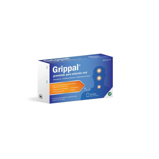Grippal Solução Oral Sabor a Laranja 10 saquetas Granulado