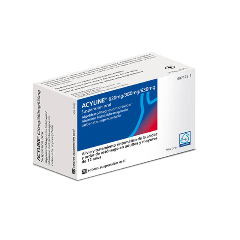 Acyline 620 mg/380 mg/630 mg 20 Sobres Suspensión Oral
