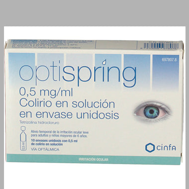 Optispring 0.5 Mg/ ml Colirio 10 Monodosis Solucion