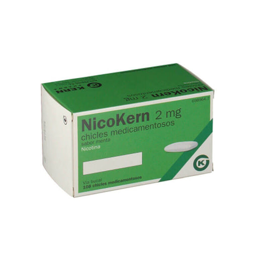 Nicokern 2 mg Chicles Medicamentosos Sabor Menta 108 unidades