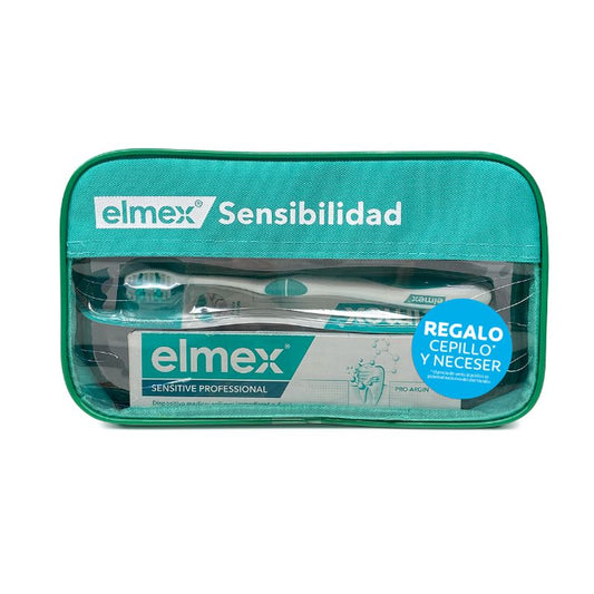 Elmex Sensitivity Toothbrush+Paste Toilet Bag