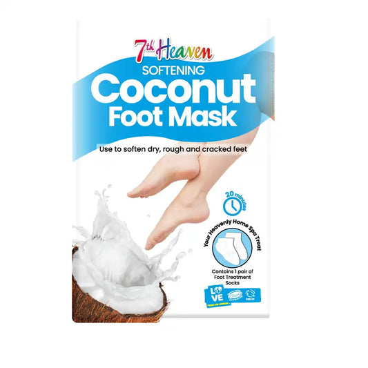 7 Heaven Coconut Softening Foot Mask , 2 unidades