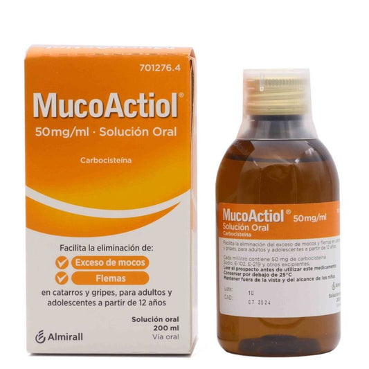 Mucoactiol 50 mg/ ml Solução oral 200 ml