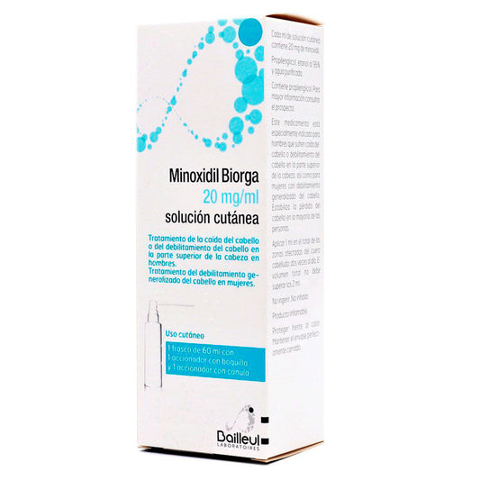 Minoxidil Biorga 20 Mg/ ml Solucion Cutanea 1 Frasco 60 ml