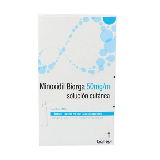 Minoxidil Biorga 50 Mg/ ml Solución Cutánea 1 Frasco x 60 ml