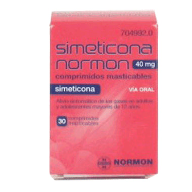 Simeticona Normon 40 mg 30 comprimidos Masticables