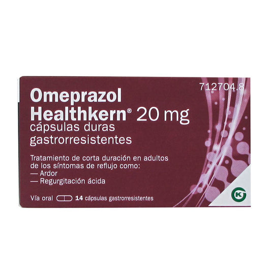 Omeprazol Healthkern 20 mg Blister, 14 cápsulas Gastrorresistentes