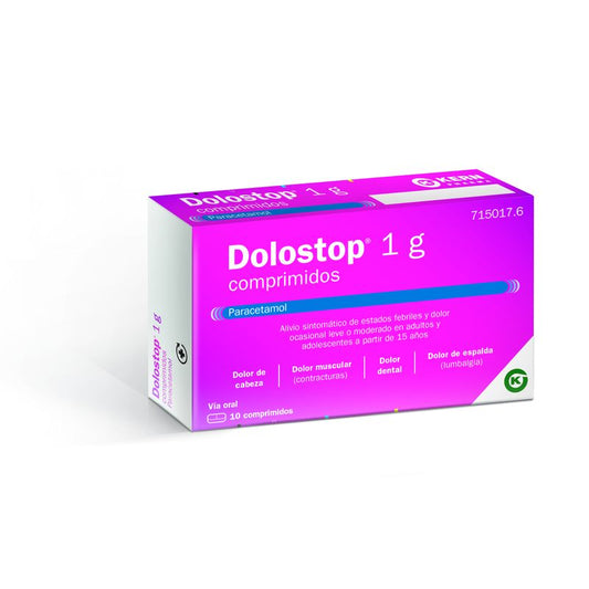Dolostop 1 g, 10 Comprimidos